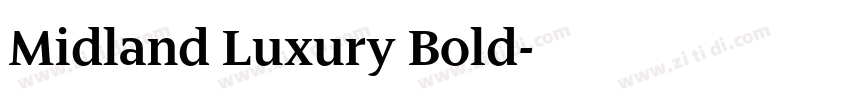 Midland Luxury Bold字体转换
